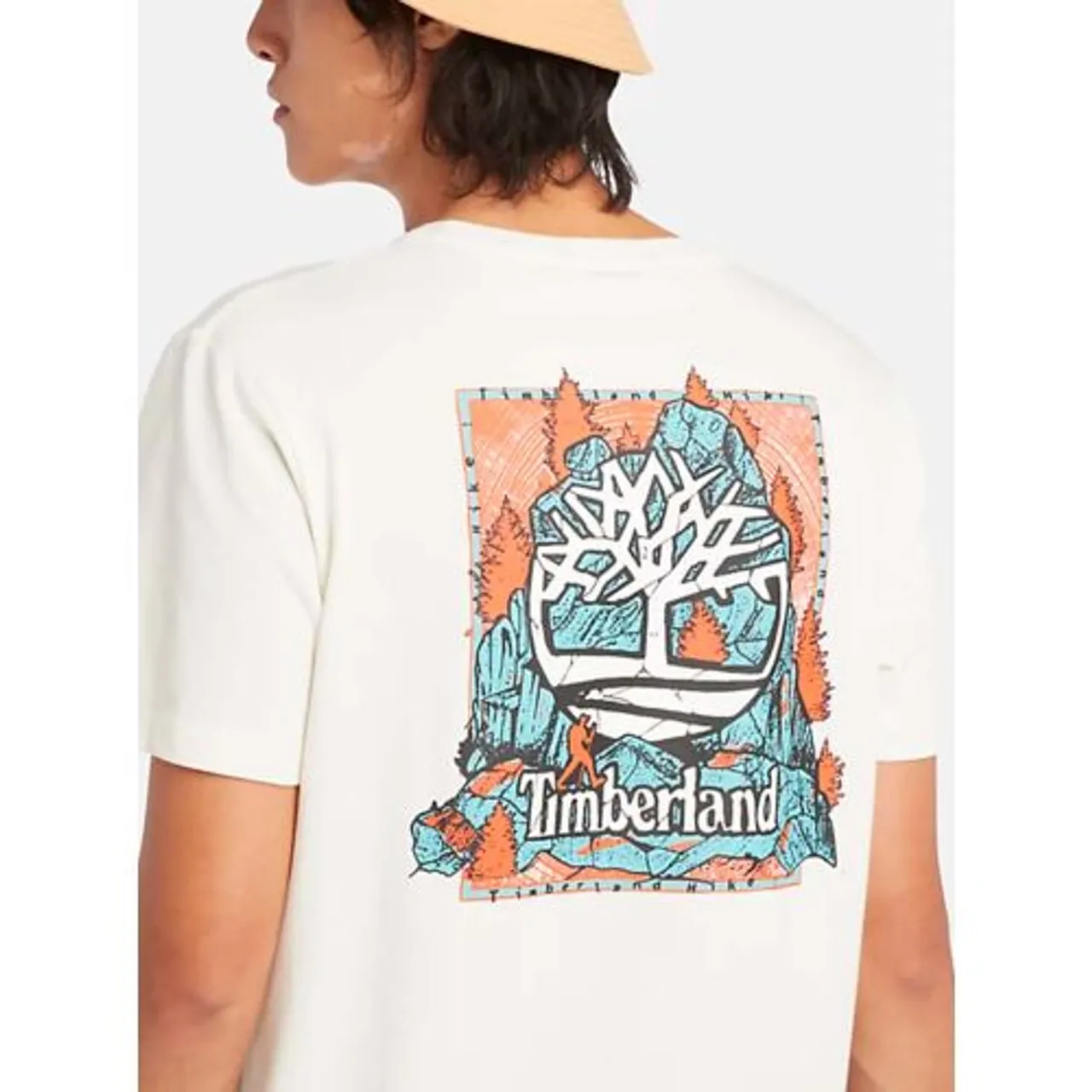 Timberland Mens Vintage White Back Graphic Short Sleeve T-Shirt