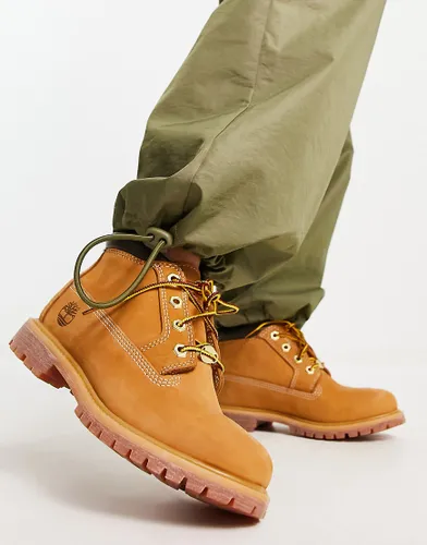 Timberland nellie chukka boots in wheat nubuck leather-Neutral