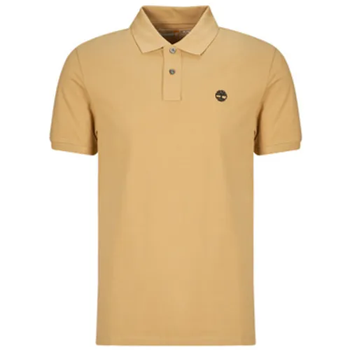 Timberland  Pique Short Sleeve Polo  men's Polo shirt in Beige