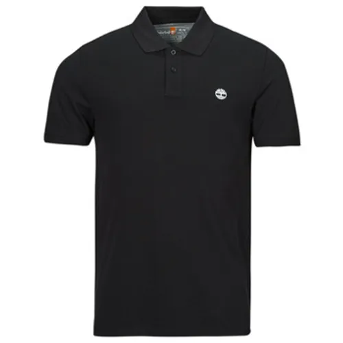 Timberland  Pique Short Sleeve Polo  men's Polo shirt in Black
