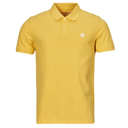 Timberland  Pique Short Sleeve Polo  men's Polo shirt in Yellow