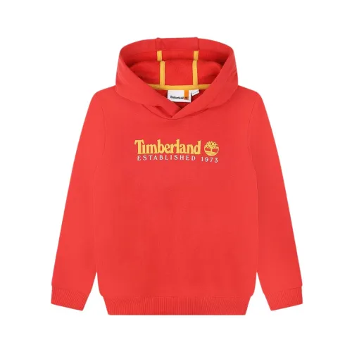 Timberland , Printed Hooded Sweatshirt ,Red male, Sizes: