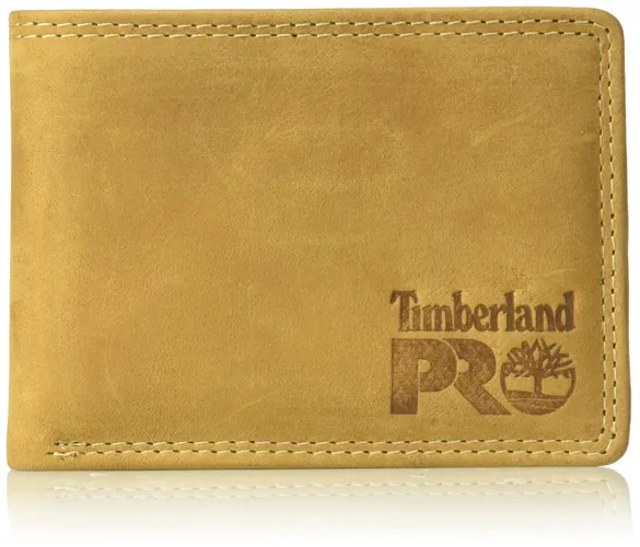 Timberland PRO Men's Leather RFID Wallet with Removable