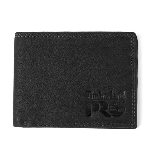 Timberland PRO mens Slim Leather Rfid Bifold With Back Id