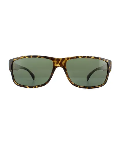 Timberland Rectangle Mens Dark Havana Green Sunglasses - Brown - One