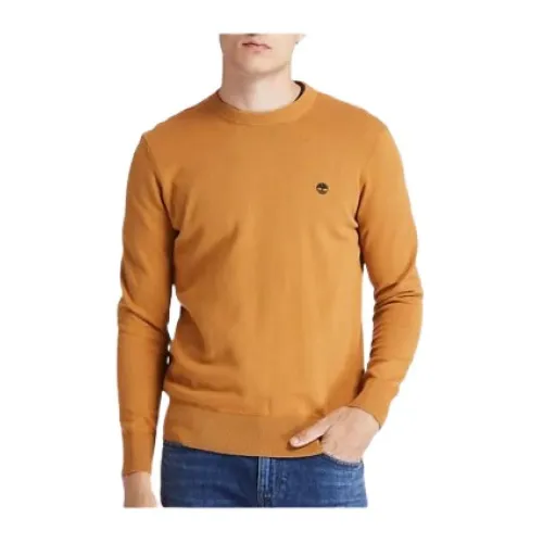 Timberland , Round-neck Knitwear ,Orange male, Sizes: