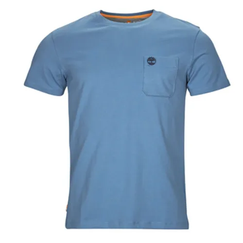 Timberland  SS Dunstan River Pocket Tee Slim  men's T shirt in Blue