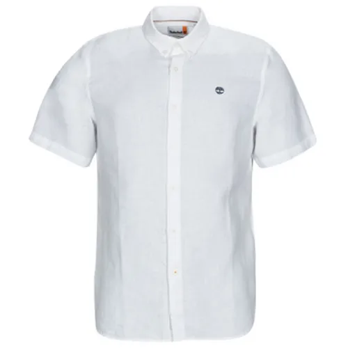 Timberland  SS Mill River Linen Shirt Slim  men's Short sleeved Shirt in White
