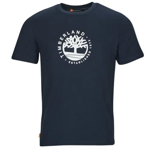 Timberland  SS Refibra Logo Graphic Tee Regular  men's T shirt in Black