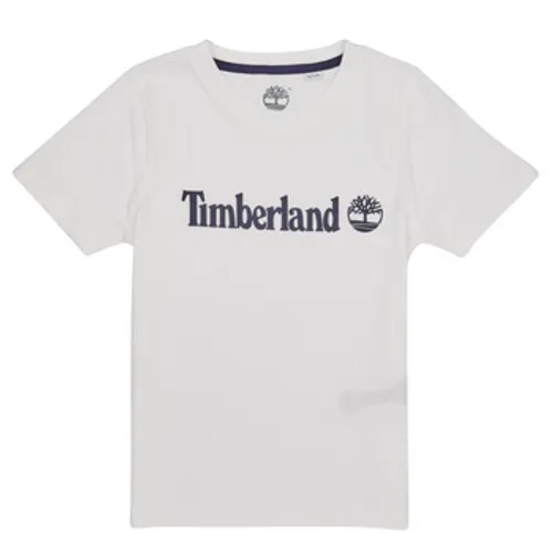 Timberland  T25T77  boys's Children's T shirt in White
