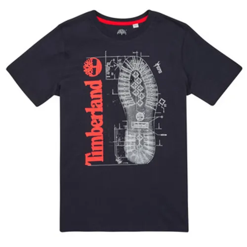 Timberland  T25T82  boys's Children's T shirt in Black