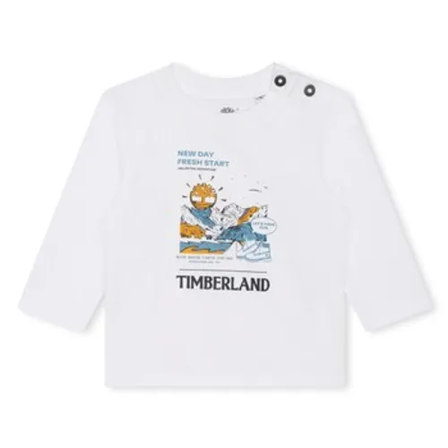 Timberland  T60005-10P-B  boys's Children's T shirt in White