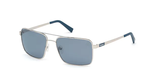 Timberland TB9187 Polarized 10D Men's Sunglasses Silver Size 58
