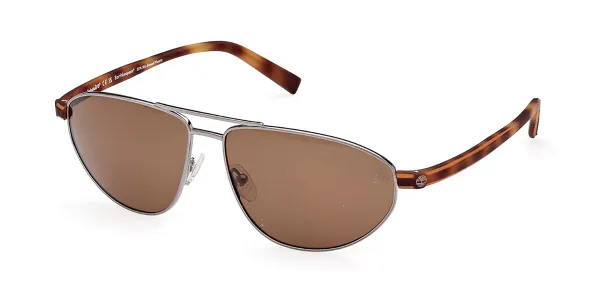 Timberland TB9324 Polarized 08H Men's Sunglasses Silver Size 62