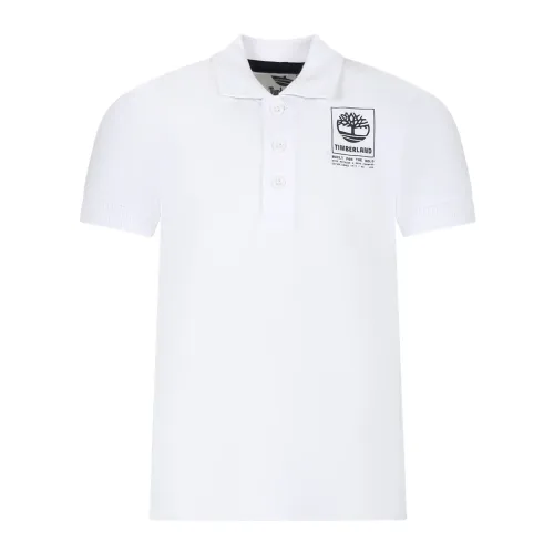 Timberland , White Cotton Polo Shirt ,White unisex, Sizes: