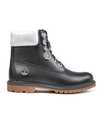 Timberland Womens 6 In Waterproof Boots - Black Leather