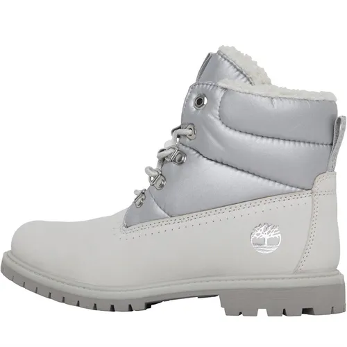 Timberland Womens 6 Inch Lace Waterproof Boots Bright White