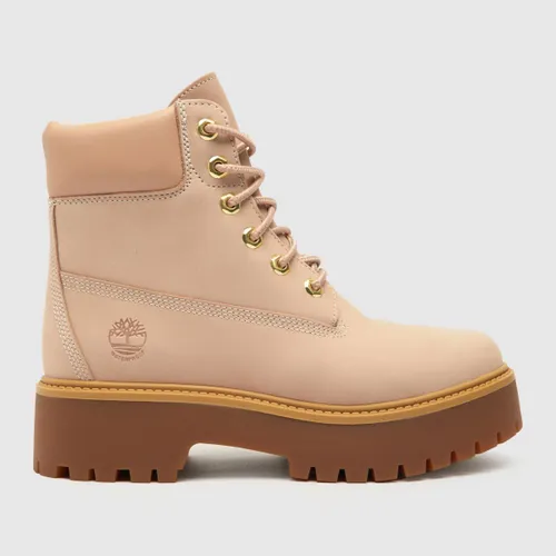 Timberland Womens Beige Stone Street Lace Up Boots
