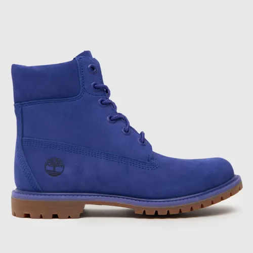 Timberland Women's Blue Premium 6 Inch Boots