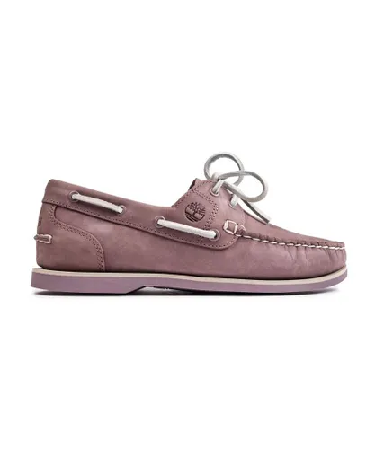 Timberland Womens Classic Boat Shoes - Purple Nubuck