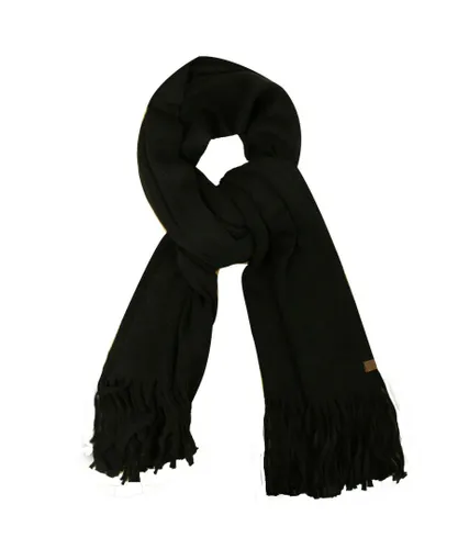 Timberland Womens Long Brushed Wool Black Scarf A1EGL 001 A1 Textile - One