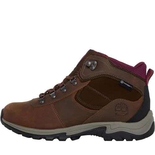 Timberland Womens Mid Lace Waterproof Hiking Boots Medium Brown