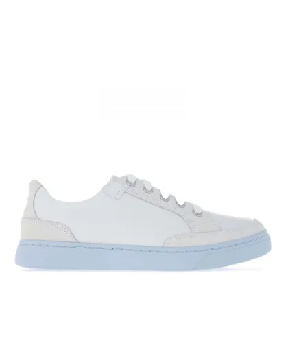 Timberland Womenss Atlanta Green Trainers in Off White Leather