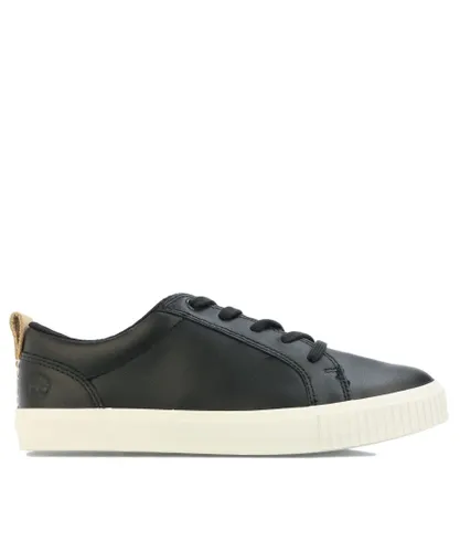 Timberland Womenss Newport Bay Leather Oxford Trainers in Black Leather (archived)