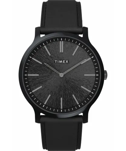 Timex City Collection Mens Black Watch TW2V43600 Leather (archived) - One Size