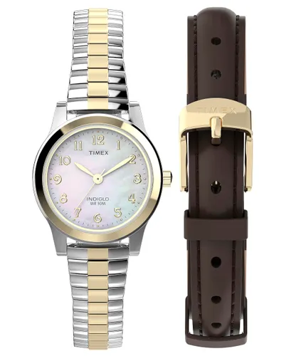 Timex Essex Ave women's 25 mm stainless steel strap watch