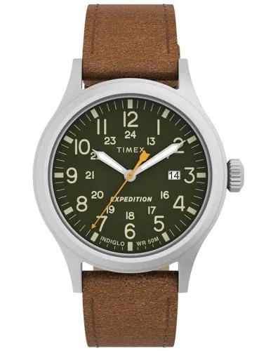 Timex Expedition Scout Men's 40mm Leather Strap Watch