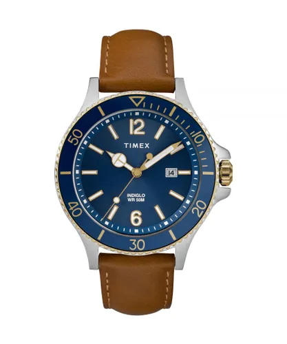 Timex Harborside Mens Brown Watch TW2R64500 Leather (archived) - One Size
