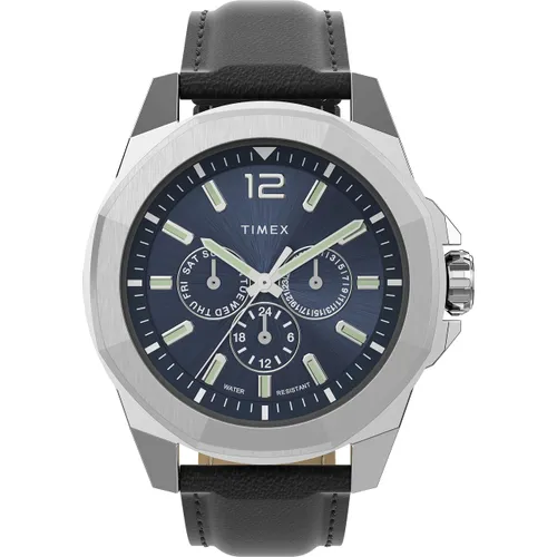 Timex Men Multi Dial Quartz Watch with Leather Strap