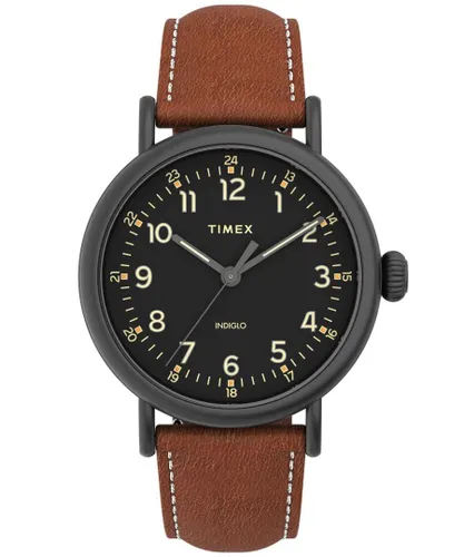 Timex Mens Brown Watch TW2U58600 Leather (archived) - One Size