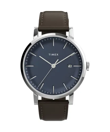 Timex Midtown Mens Brown Watch TW2V36500 Leather (archived) - One Size