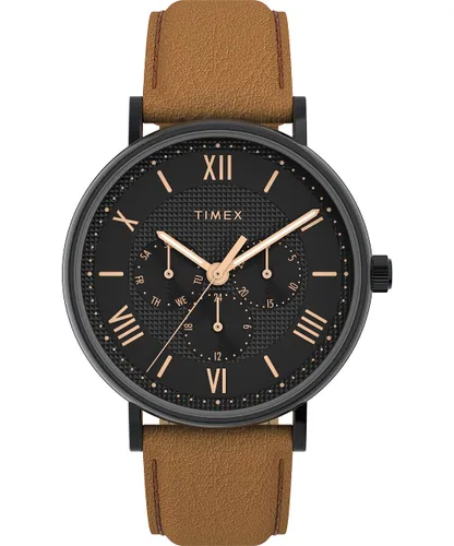 Timex Southview men's 41 mm leather strap watch TW2V91600