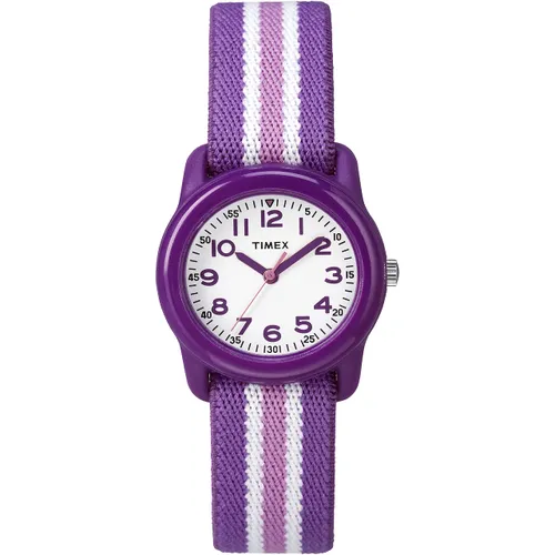 TIMEX TIME MACHINES 29mm Purple Stripe Elastic Fabric Kids