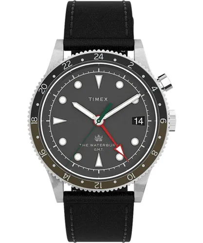 Timex Waterbury Mens Black Watch TW2V28700 Leather (archived) - One Size