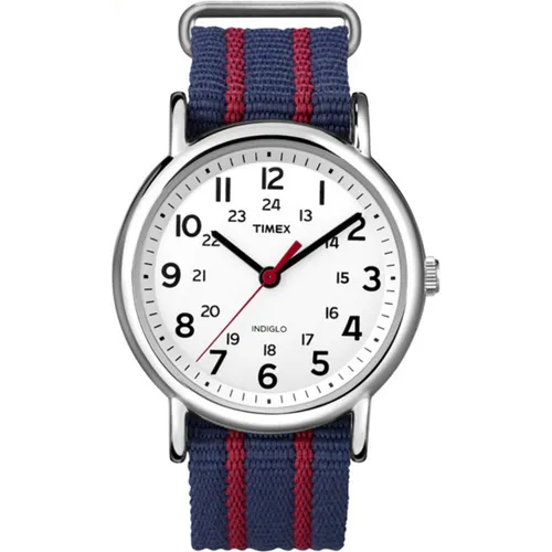 Timex Weekender 38mm White Dial and Multicolored Strap