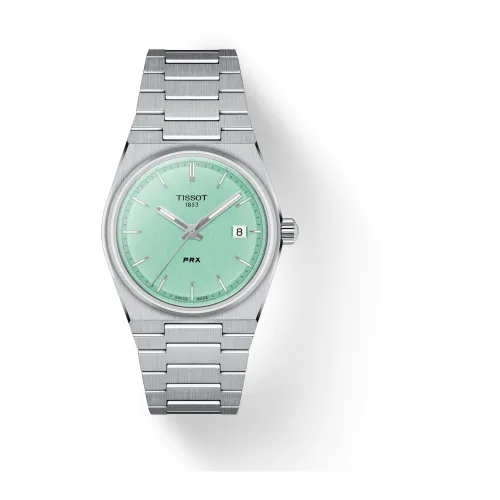 Tissot , PRX Quartz Watch - Light Green Dial ,Green male, Sizes: ONE SIZE