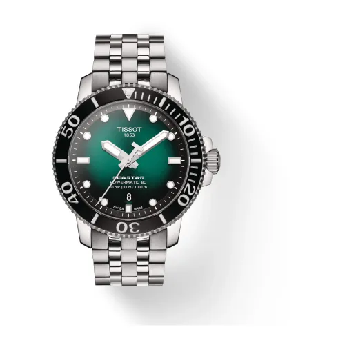 Tissot , Seastar 1000 Powermatic 80 Automatic Watch ,Green male, Sizes: ONE SIZE