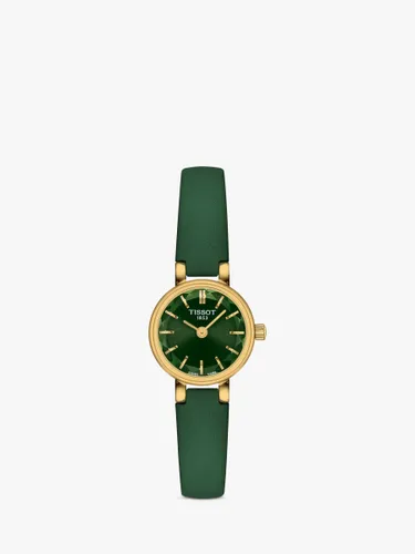 Tissot Women's Lovely Leather Strap Watch - Green/White T1400093609100 - Female