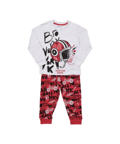 Tobogan Boys Long-sleeved winter pajamas 23117031 boy - Red