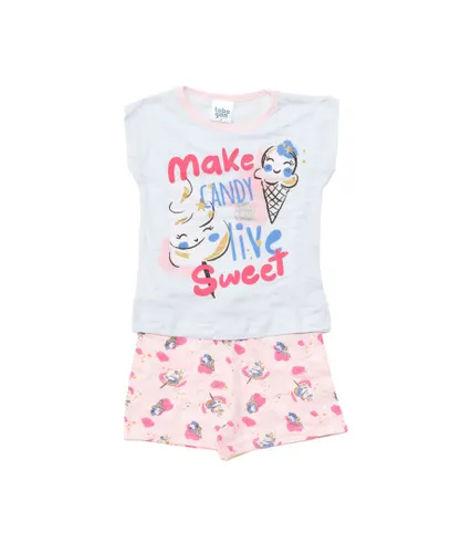 Tobogan Girls Short-sleeved summer pajamas 22117056 girl - Pink