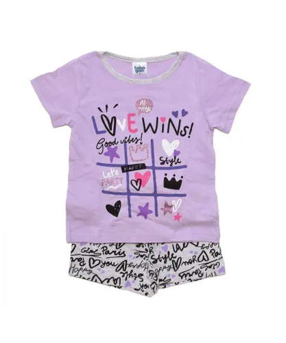 Tobogan Girls Short-sleeved summer pajamas 23117052 girl - Lilac
