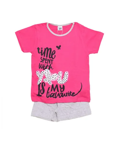 Tobogan Girls Short-sleeved summer pajamas 23117553 girl - Pink