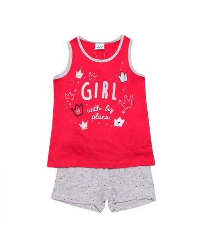 Tobogan Girls Summer pajamas with wide straps 22117071 girl - Red