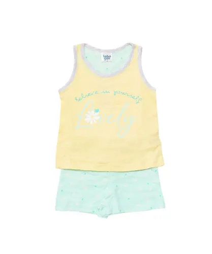 Tobogan Girls Summer pajamas with wide straps 22117075 girl - Yellow