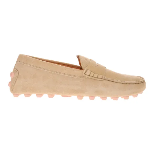 Tod's , Beige Loafers - Regular Fit - Suitable for All Temperatures - 100% Leather ,Beige female, Sizes: