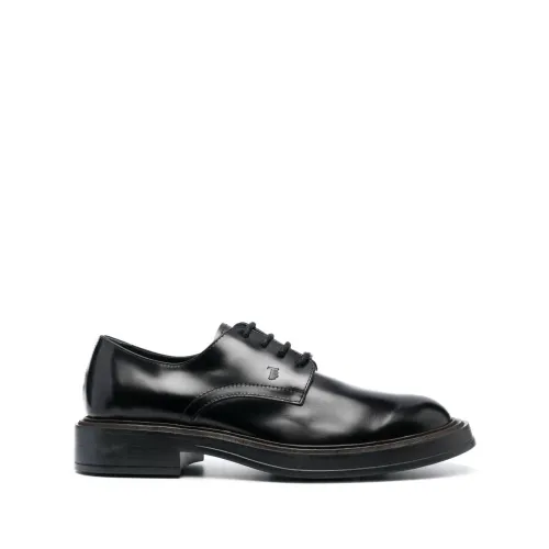 Tod's , Black Derby Shoe ,Black male, Sizes: